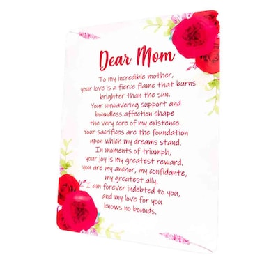 Heartfelt Floral Mother&rsquo;s Day Message Plaque