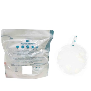 بالمي باث صابونة إسفنجة للاستحمام، أبيض، 67 غرام