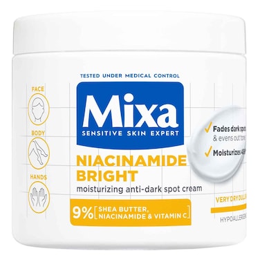 Mixa Niacinamide Bright Moisturizing Anti-Dark Spot Cream, 400ml