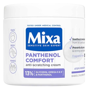 Mixa Panthenol Comfort Anti-Scratching Cream for Atopy-Prone Skin, 400ml
