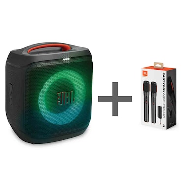 JBL PartyBox Encore Essential Portable Party Speaker with 2 Wireless Microphones