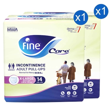 Fine Care Adult Pull-Ups Extra Large, 14 Diapers, Pack of 2