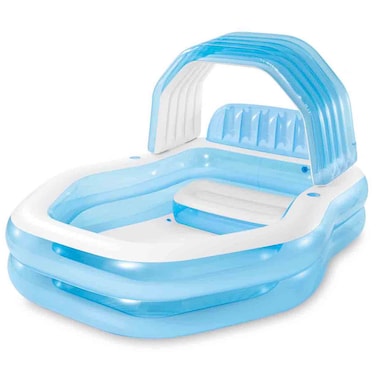 Intex Swim Center Family Pool with Inflatable Sunshade Canopy 229x191x135 cm