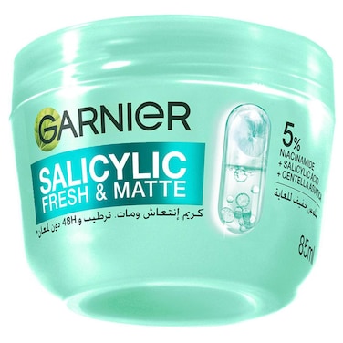 Garnier Salicylic Fresh and Matte Face Cream with 5% Niacinamide, 85ml