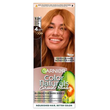 غارنييه كولور ناتشورالز صبغة شعر دائمة - أشقر توفي 7.31، مع زيوت مغذية