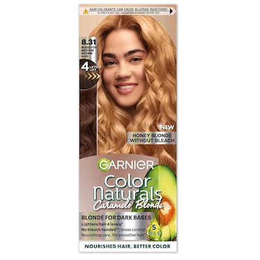 Garnier Color Naturals Hair Color 8.31 Honey Blonde Permanent Hair Dye With Nourishing Oils
