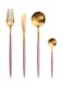 HOME 4-Piece Stainless Steel Cutlery Set Pink/Gold