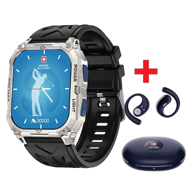 Swiss Military Alps Sports Smartwatch SF BB with TWS Wireless Earbuds