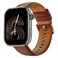 Noise ColorFit Pro 6 Max Smartwatch, 1.96 Inch AMOLED Display Bluetooth Calling AI Watchfaces, Brown Leather Strap