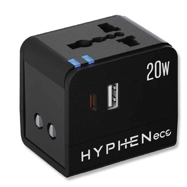 Hyphen Mown Fold MagSafe Power Bank with Wireless Charger and Folding Stand 10000mAh, Black