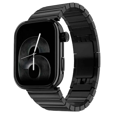 Noise ColorFit Pro 6 Max Smartwatch, 1.96 Inch AMOLED Display Bluetooth Calling AI Watchfaces Metal Strap, Jet Black