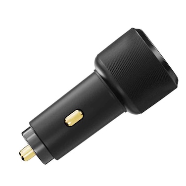 Hyphen Dashport 45W Car Charger, Dual Port PD and QC 3.0 Fast Charging Adapter, Black