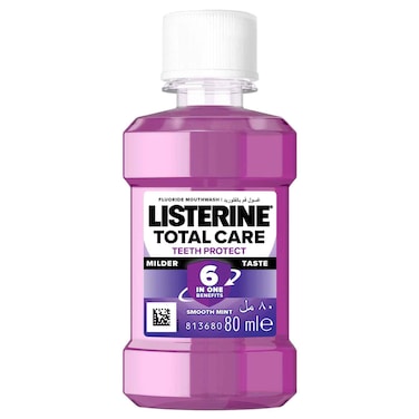 ليسترين توتال كير لحماية الأسنان غسول فم بنكهة النعناع اللطيفة 80 ملل