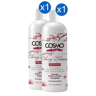 Cosmo Body Lotion Cherry Blossom 500ml, Pack of 2