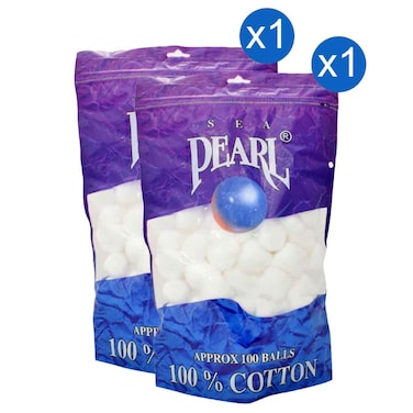 سي بيرل كرات قطنية، 100 قطعة، حزمة من 2
