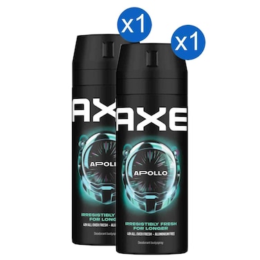 Axe Deodorant Aerosol Apollo 150ml, Pack of 2