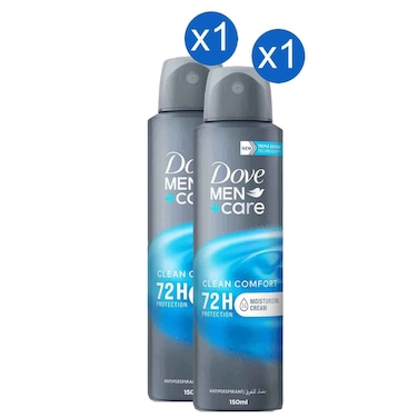 Dove Deodorant Men+Care Clean Comfort 150ml, Pack of 2