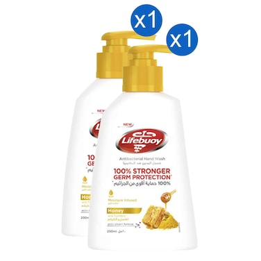 Lifebuoy Hand Wash Honey and Turmeric 200ml, Pack of 2