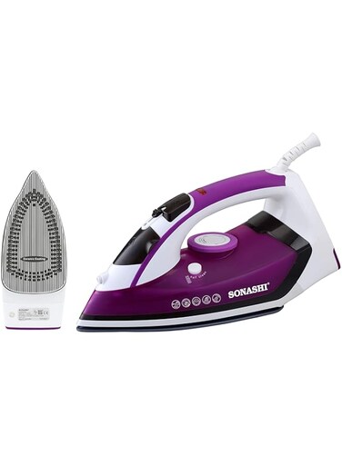 SONASHI STEAM IRON WITH CERAMIC SOLEPLATE 2400W (PURPLE), SI-5068C