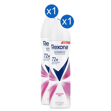 ريكسونا مزيل عرق للنساء، بودرة جافة 150 مل، حزمة من قطعتين