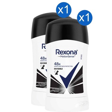ريكسونا مزيل عرق موشن سينس المضاد للبكتيريا، غير مرئي، 40 غ، حزمة من قطعتين