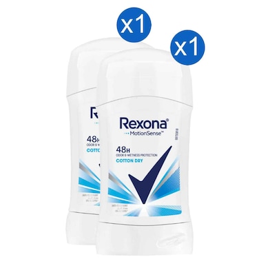 ريكسونا مزيل عرق موشن سينس للنساء، قطني جاف، 40 غ، حزمة من قطعتين