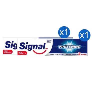 سيغنال معجون أسنان لتبييض الأسنان 75 مل، حزمة من قطعتين