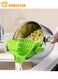 Strain Pot Strainer and Pasta Strainer, Adjustable Silicone Clip On Strakiutiner for Pots, Pans, Green