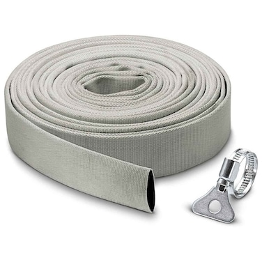 Karcher Fabric Drainage Hose Set 1 1/4" 10m with Stainless Steel Clamp