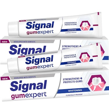 سيجنال معجون أسنان غام إكسبرت، مبيض، 75 مل، عبوة من قطعتين