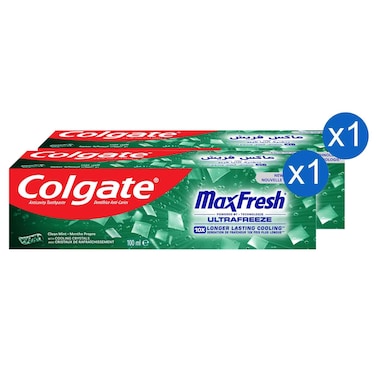 Colgate Max Fresh Clean Mint Toothpaste 100ml, Pack of 2