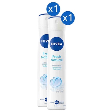 NIVEA Fresh Natural Deodorant Spray 200ml, Pack of 2