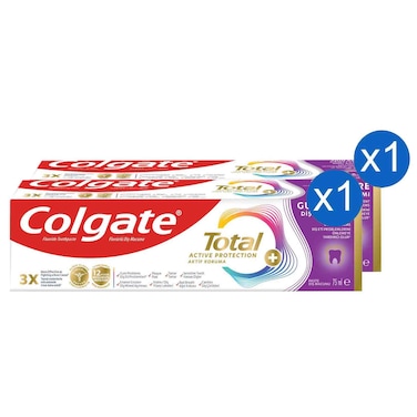 كولجيت توتال أكتيف بروتيكشن برو جام هيلث معجون أسنان 75 ملل، حزمة من 2