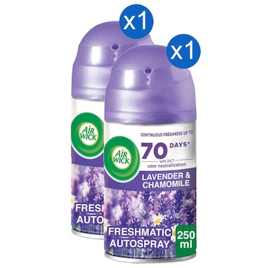 Air Wick Freshmatic Autospray Refill Lavender and Chamomile Air Freshener, 250ml, Pack of 2