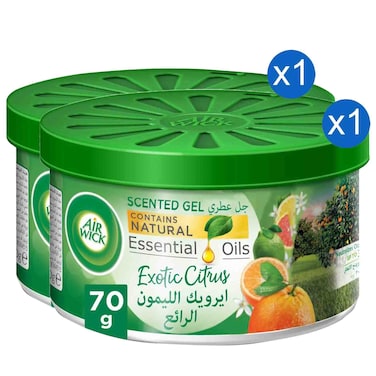 Air Wick Scented Gel Exotic Citrus Air Freshener, 70g, Pack of 2