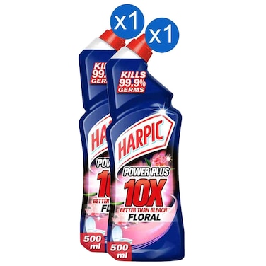 Harpic Power Plus Floral Toilet Cleaner 500ml, Pack of 2