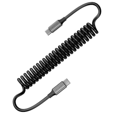 سيلاريس سبرينغ كابل شحن  USB-C إلى USB-C PD بقوة 60 واط وطول 2 متر، كابل بيانات ملفوف للشحن السريع