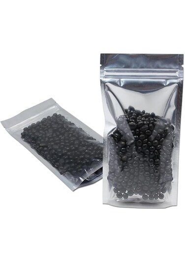 Rosy.Moment 12 Pieces Stand Up Clear Front Zipper Lock Sealable Aluminum Foil Plastic Packaging Bag for Zip Heat Seal Package Lock For Food Storage Size-9x14cm(3.55x5.52 inch)