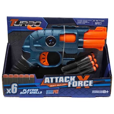 Turbo X-Force 326 Soft Bullet Gun Blaster with Foam Darts and Compact Action Design