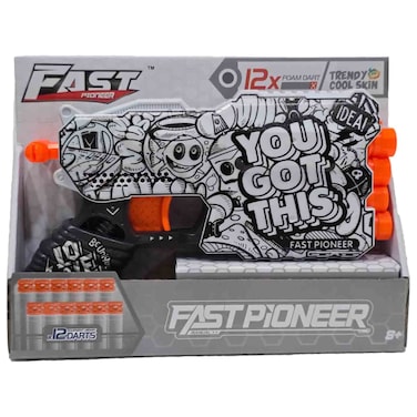 Fast Pioneer Personalized Soft Bullet Gun Blaster with Foam Darts and Creative Design