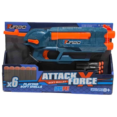 Turbo Soft Bullet Gun Blaster 314 with Foam Darts and Easy Action Play