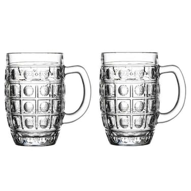 باشاباهتشي أكواب بير زجاجية بمقبض، 520 سم³، 2 قطعة