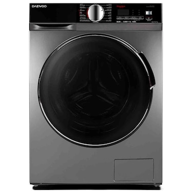 Daewoo Front Load Washing Machine, 9 Kg Capacity, 1400 RPM, BLDC Inverter Motor, 15 Wash Programs, Dark Silver