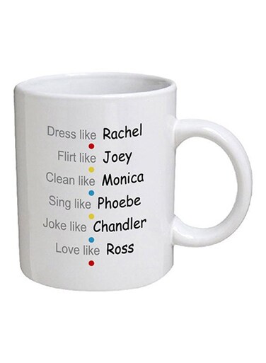 Your Wall FRIENDS Characters Coffee Mug White/Black