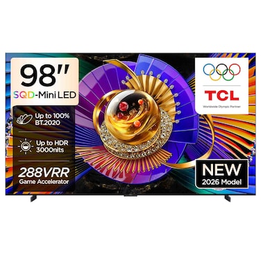 TCL 98-Inch 4K Ultra HD SQD Mini LED Google Smart TV, C7L, Black
