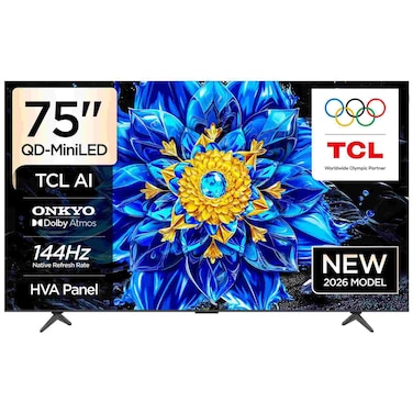 TCL 75-Inch 4K Ultra HD QLED Google Smart TV, P8L, Black