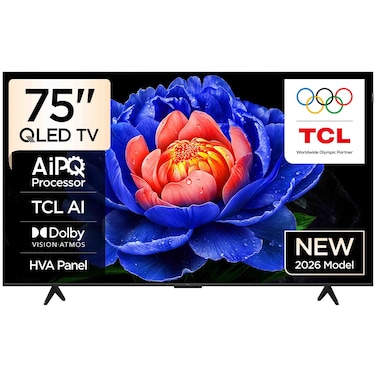 TCL 75-Inch 4K Ultra HD QLED Google Smart TV, T6D, Black