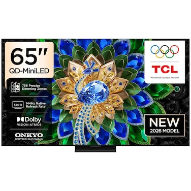 TCL 65-Inch 4K Ultra HD QD Mini LED Smart TV, A400U, Black