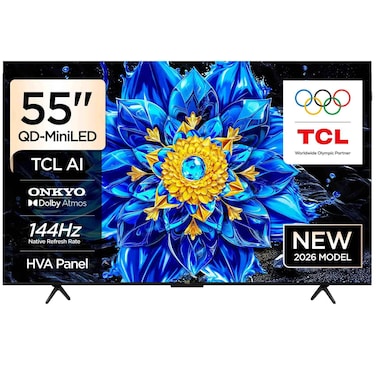 TCL 55-Inch 4K Ultra HD QLED Google Smart TV, P8L, Black
