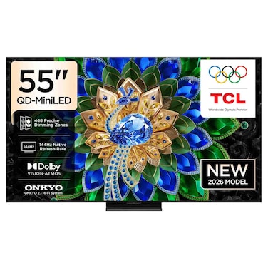 TCL 55-Inch 4K Ultra HD QD Mini LED Smart TV, A400U, Black